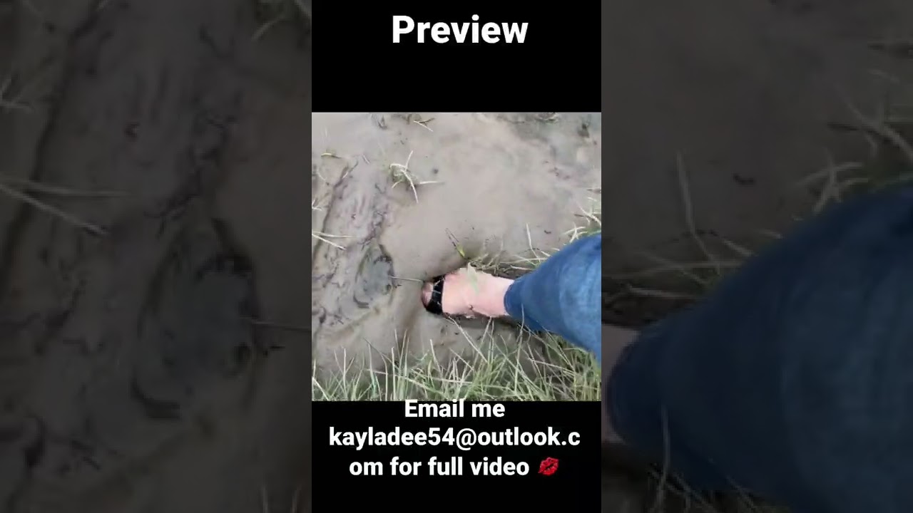 Stuck in deep mud in heels preview.
