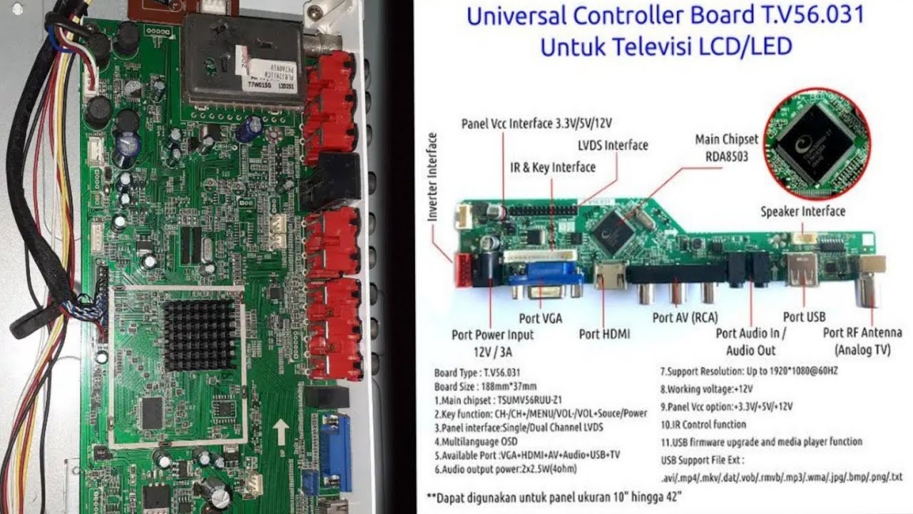 как установить универсальную материнскую плату lcd / led installation ...