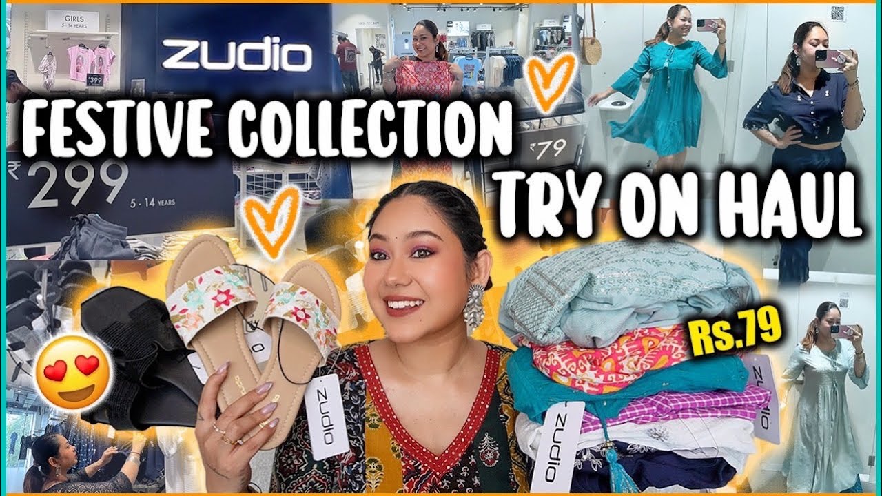 ZUDIO *FESTIVE* SHOPPING & TRY ON HAUL At ₹79😍 Kurtis, Dresses, Sandals Collection! ThatQuirkyMiss