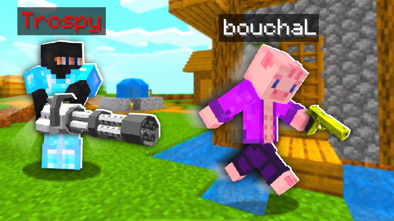 Minecraft Manhunt, ale TAJNĚ používám KULOMETY... @Trospy