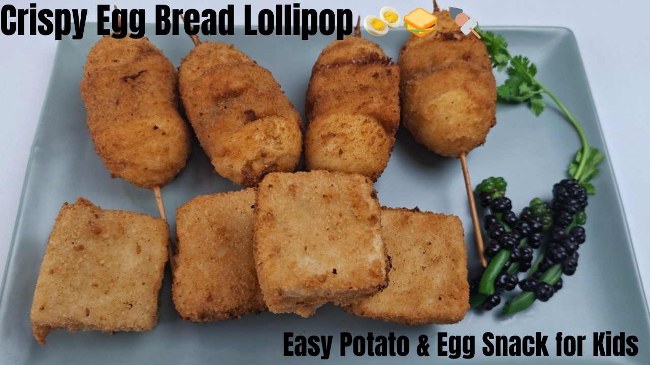🍳🥪🍢 Crispy Egg Bread Lollipop Snack | Street Style Egg & Potato Snack Fried Egg Delight 😋| Snack box