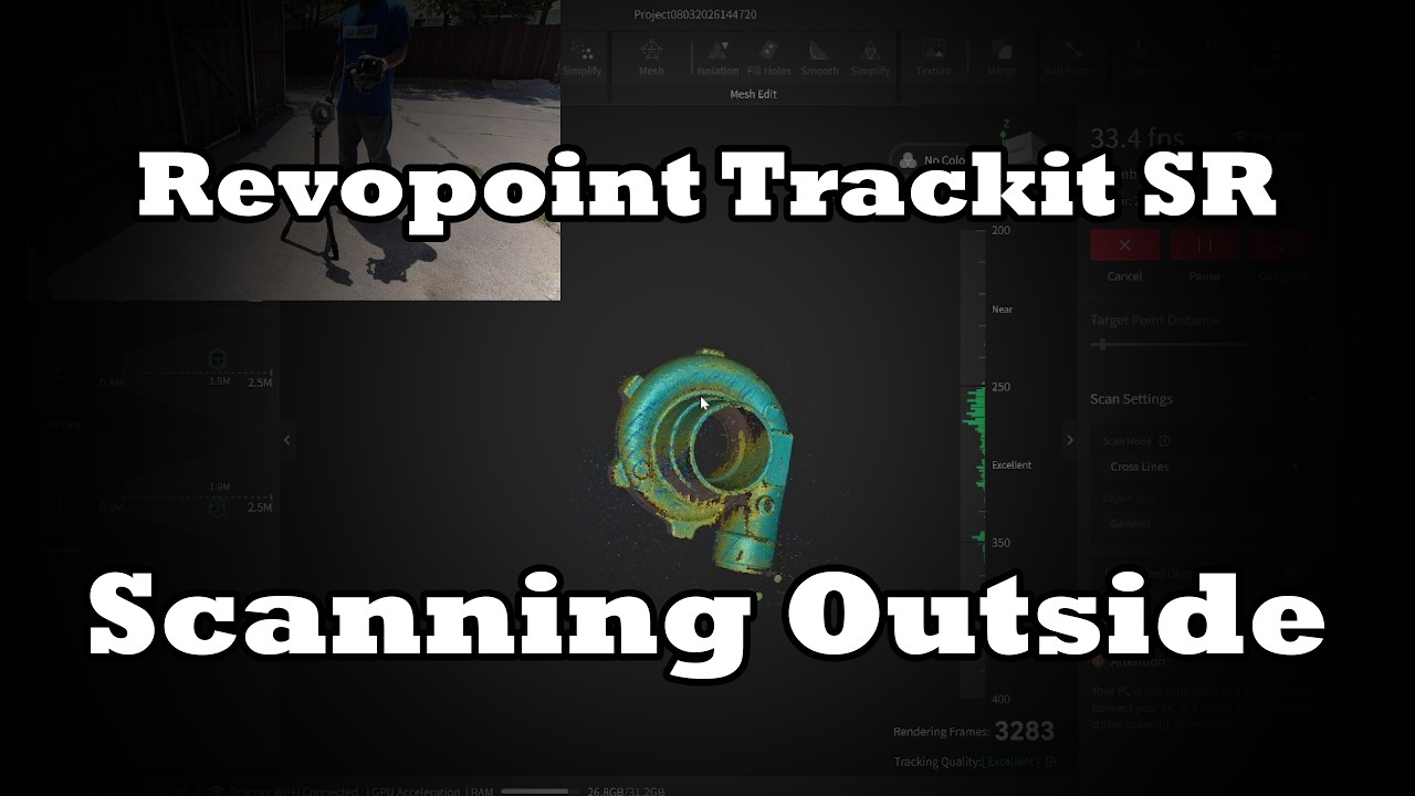 3D-сканер Trackit SR: сканирование на улице