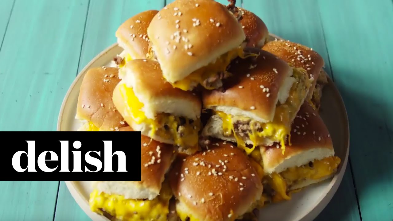 How To Make Pull-Apart Cheeseburger Sliders | Delish