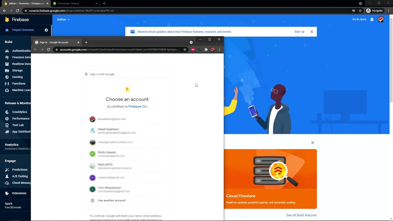 Membuat website dengan hosting gratis di firebase dan menambahkan domainnya