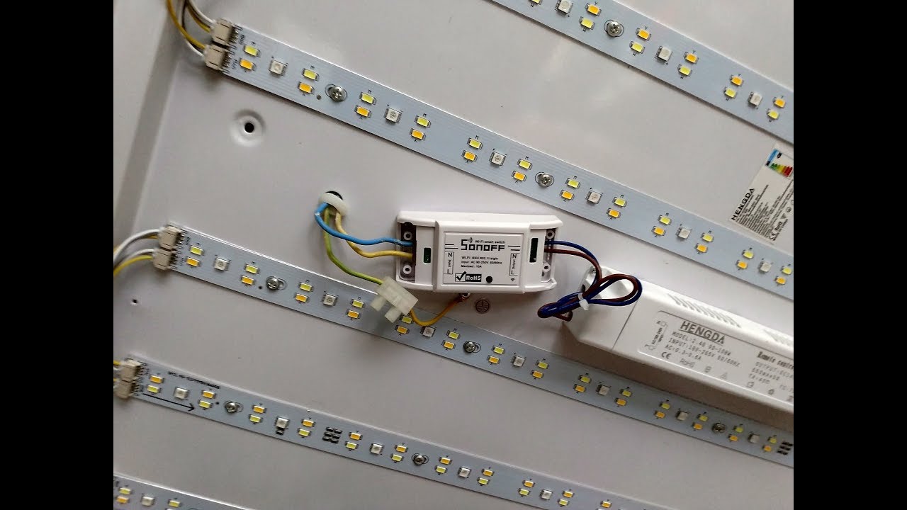 Sonoff Basic Switch - Installation an LED Panel Ewelink App / Amazon Alexa