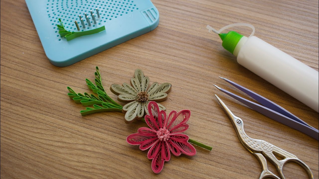 How to Make Green Flower Veins | Paper Quilling Leaf Detail Tutorial