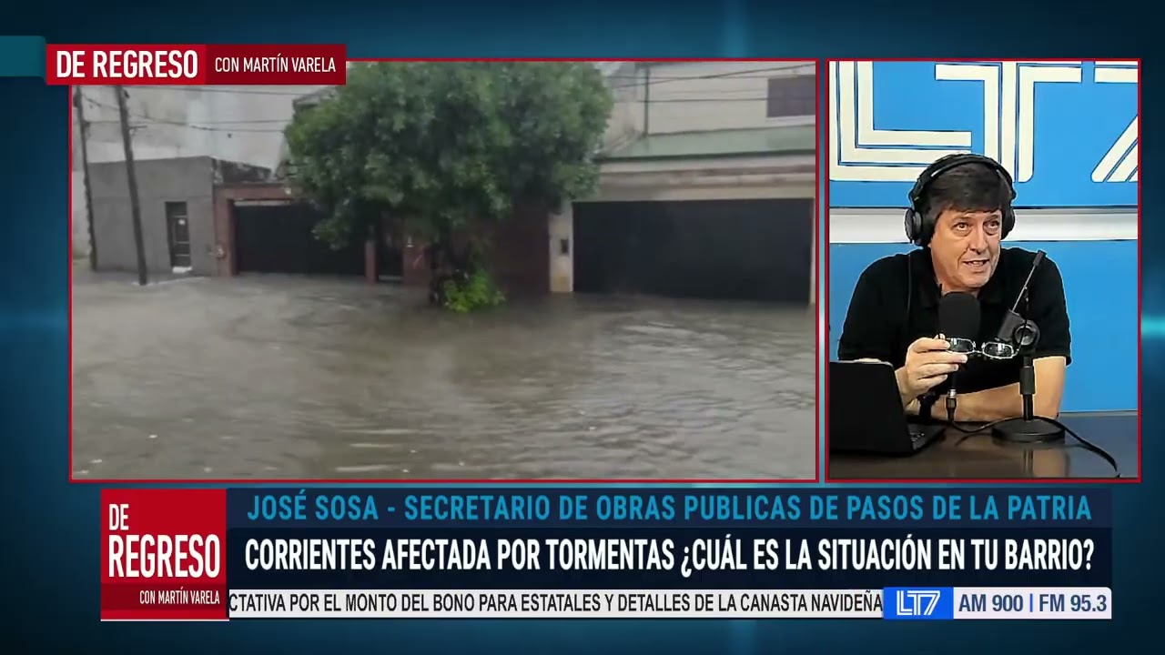 Temporal en Corrientes, situaci&oacute;n de Paso de la Patria: charlamos con Jos&eacute; Sosa