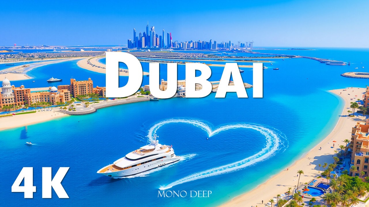 Dubai 4K 🌴 Luxury Cityscape & Golden Beaches Aerial Views with Deep House Chill Music