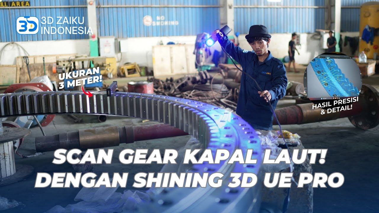 SCAN GEAR KAPAL LAUT! DENGAN 3D SCANNER FREESCAN UE PRO - HASIL NYA PRESISI