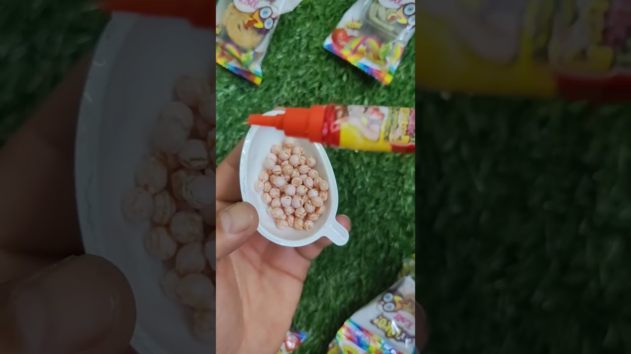 Stuffing Kinder Joy with Tutti Frutti & Juice Drops! 🍭✨ #Kinderjoy #tuttifruity #candy
