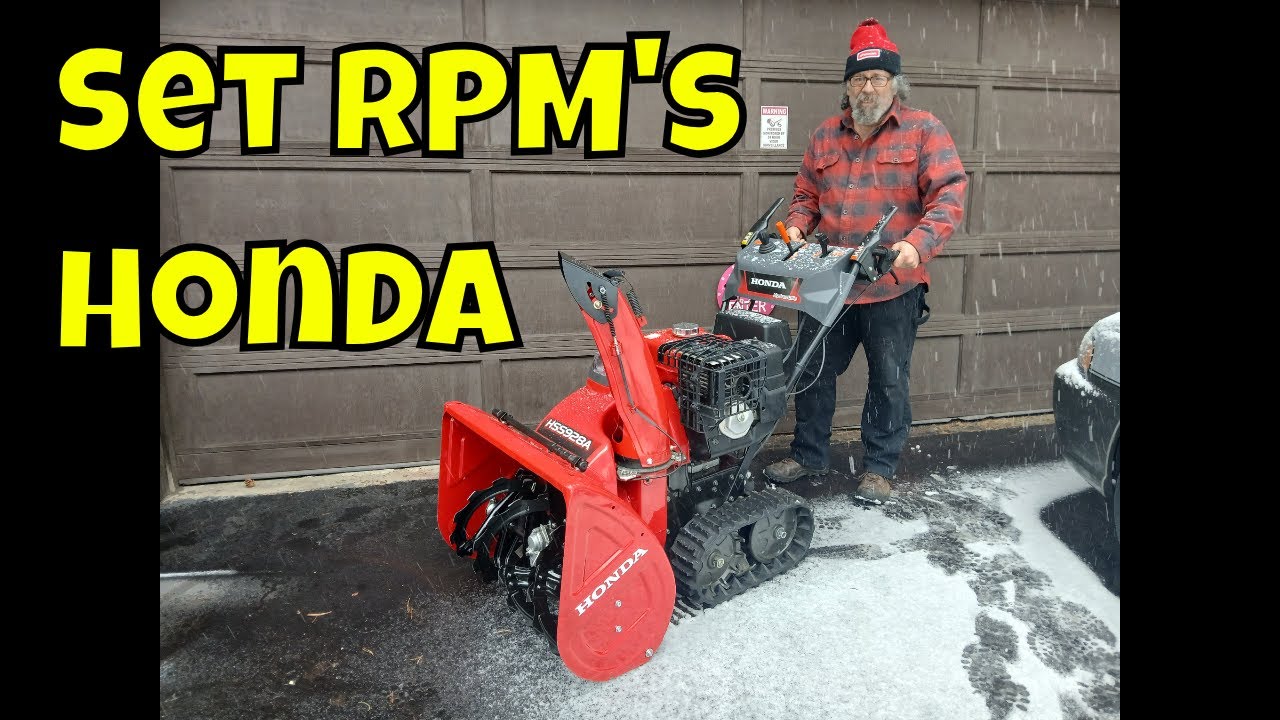HOW To SET Throttle/Idle SPEED ( RPM's) On YOUR Honda HSS724-928-1332 SNOWBLOWER!