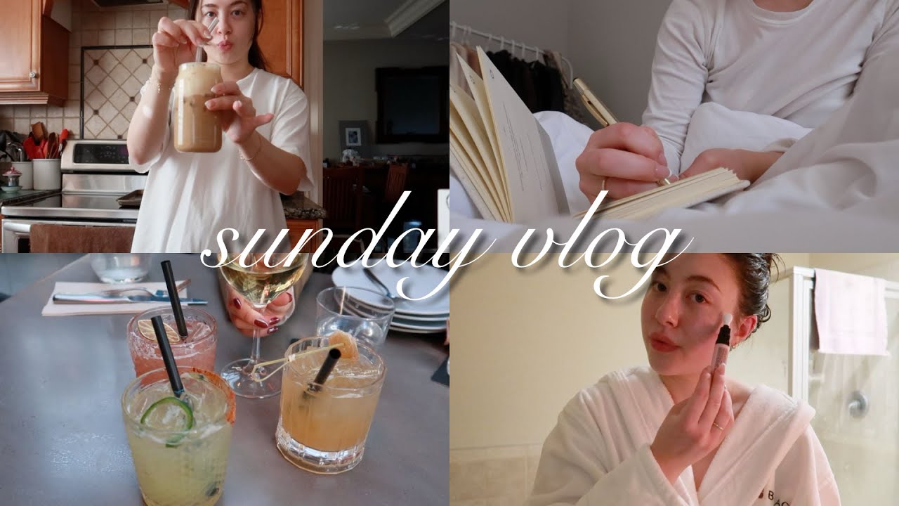 sunday reset | slow morning, resetting, happy hour w/ friends, and prepping for the week ahead