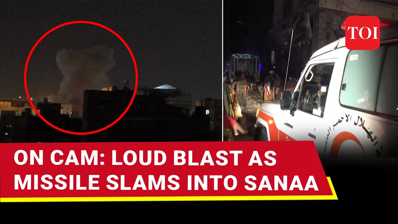 After Houthis 'Damage' US Warship, Missile Crashes Into Sanaa | Watch Exact Moment Of Strike