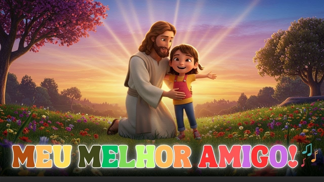 🎵 Jesus é Meu Melhor Amigo – Música Infantil Cristã com Letra | Louvor para Crianças  Encantador