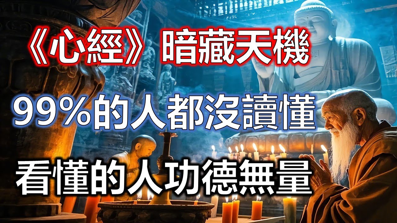 《心經》裡暗藏的天機，99%的人都沒讀懂！看懂的人必定功德無量#佛學#智慧#因果