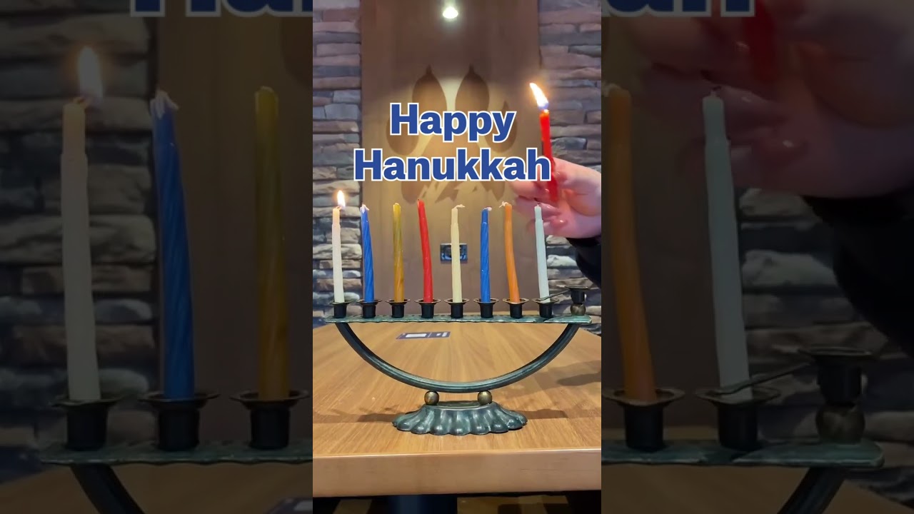 Happy Hanukkah Bobcats! #shorts #holiday 💙🤍 #hanukkah