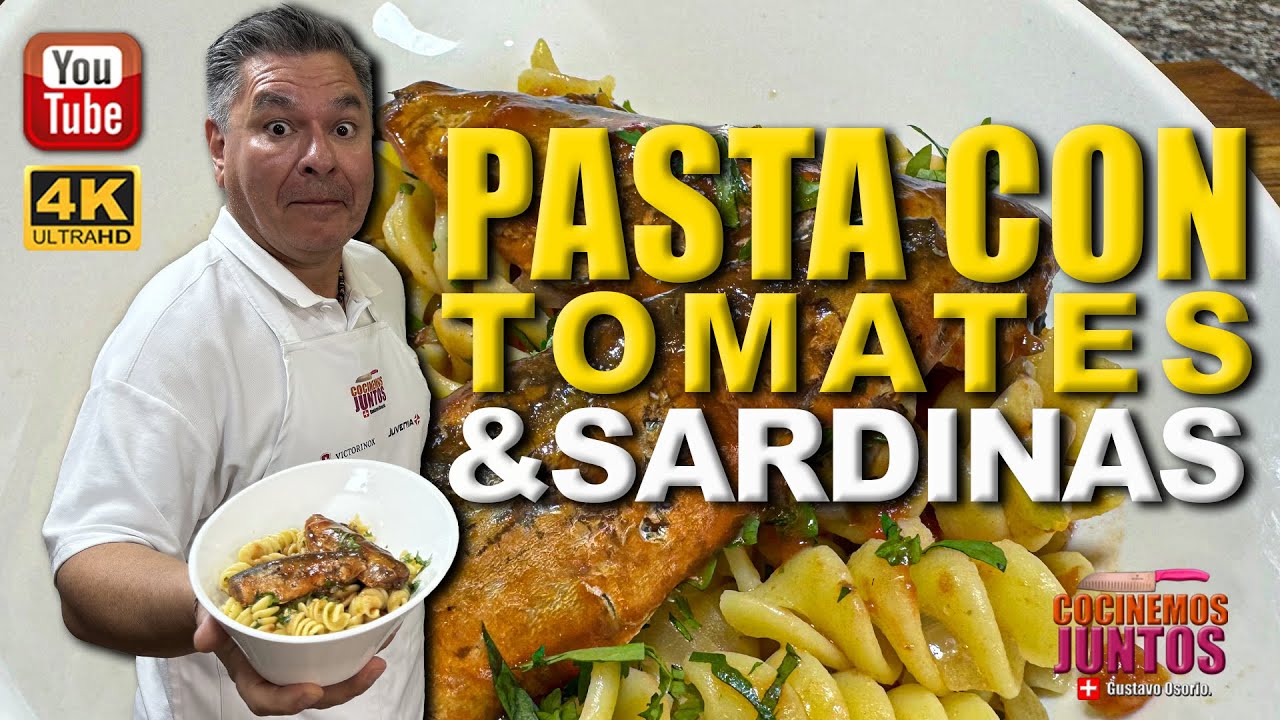 Como hacer una PASTA CON TOMATES & SARDINAS | receta muy económica !