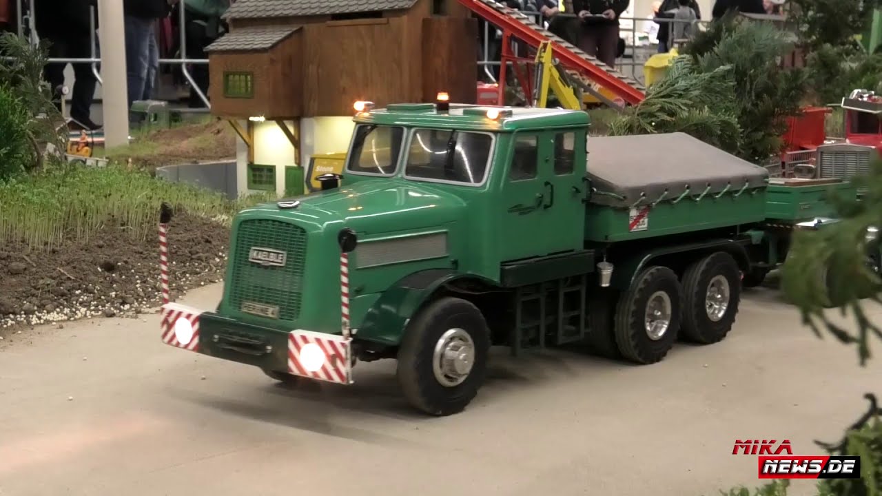 Kiesverladung - Truckmodellbau gab es auf der Intermodellbau 2019 in Dortmund zu sehen