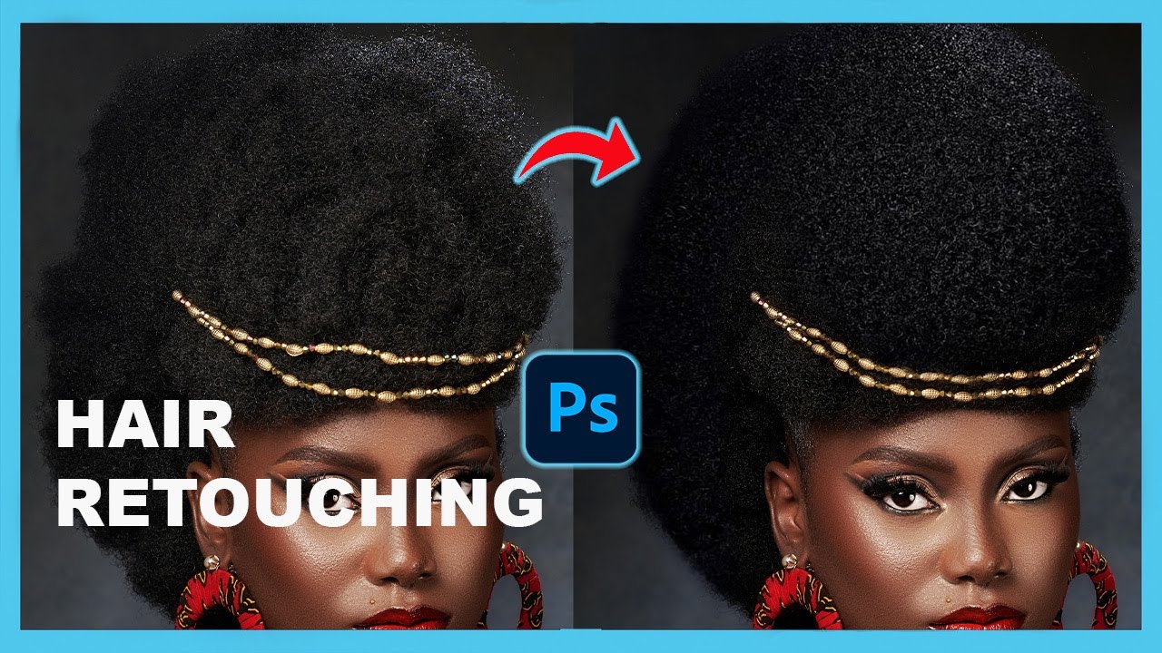 How to Retouch hair like a pro using adobe Photoshop