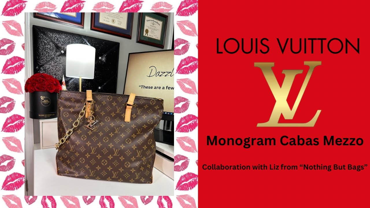 What’s in my bag? LV Cabas Mezzo❤️ When vintage LV catches your eye 👀Collab with @NothingButBags
