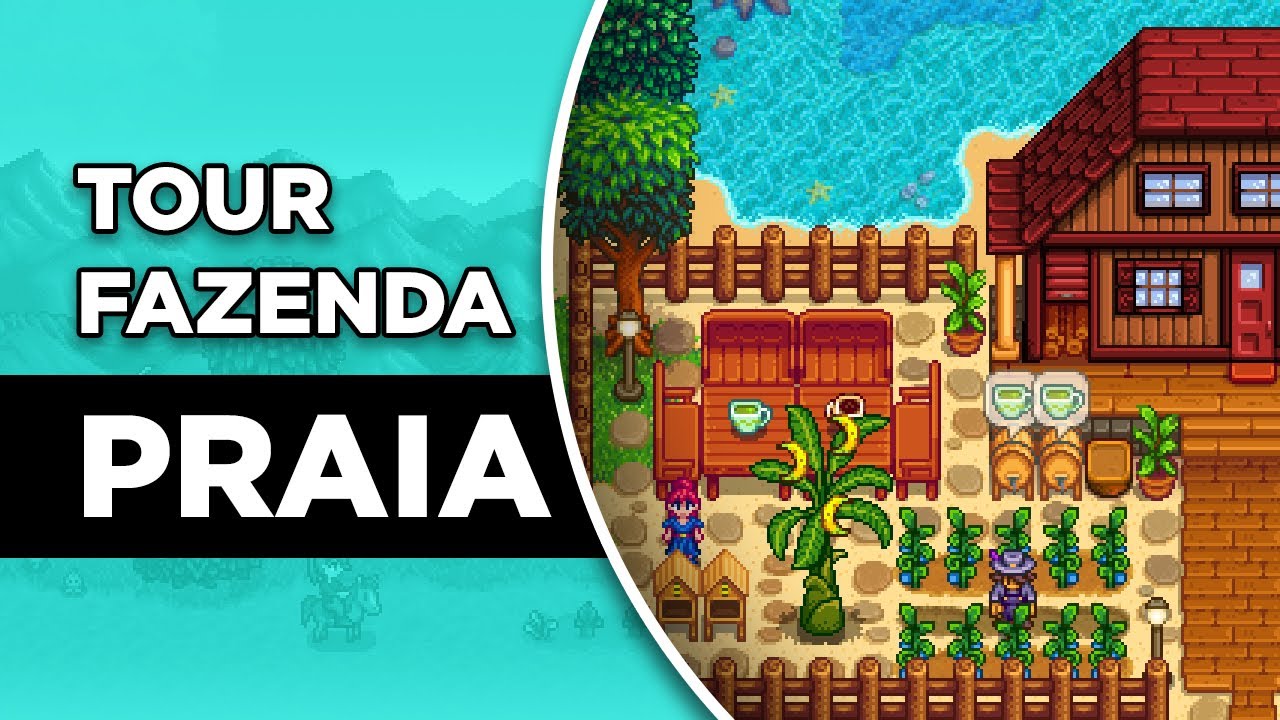 TOUR FAZENDA NA PRAIA + ideias de decoração! Stardew Valley 1.5