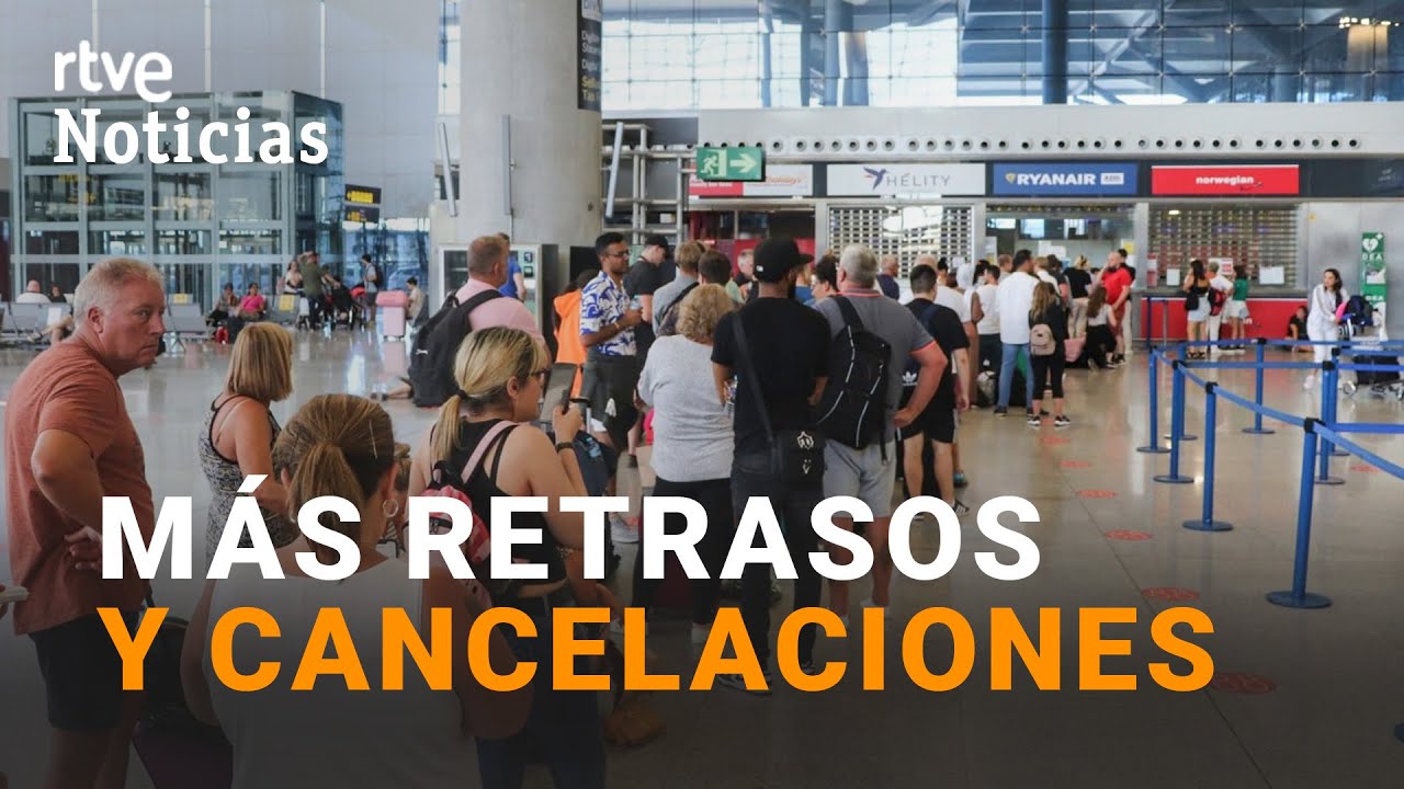 HUELGA RYANAIR: Largas COLAS y decenas de CANCELACIONES en la TERCERA JORNADA | RTVE Noticias