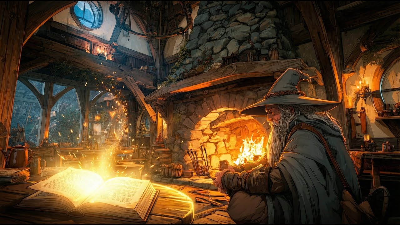 2 HOURS 🕯️ Dark Fantasy Tavern Ambience #2 Medieval Lute & Harp Music for Study, Reading, Deep Focus