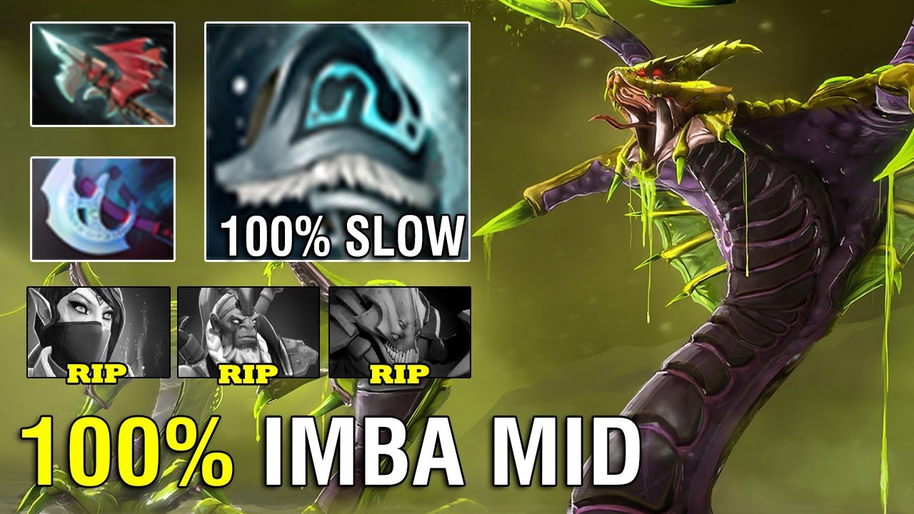 venomancer new imba midlane pos2 vs pangolier right click build cancer broken 150% move slow dota2 7