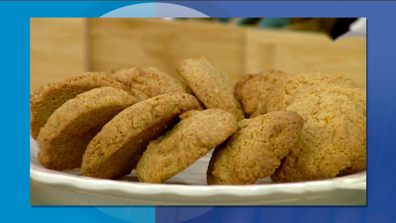 Galletitas integrales de naranja y manteca de maní