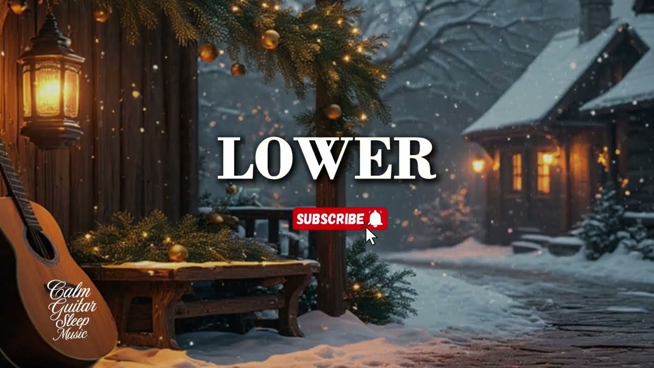 Acoustic Guitar for Winter Sleep ~ Calm Outdoor Night Sounds