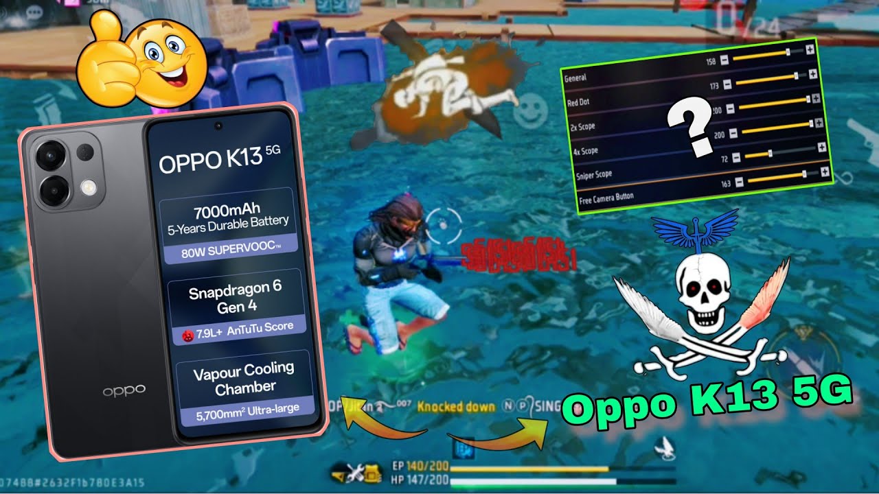 (Oppo K13 5G) ✨Free Fire Headshot Sensitivity 2026 📲 Best Sensitivity + Hud Settings ⚙️ Free Fire 