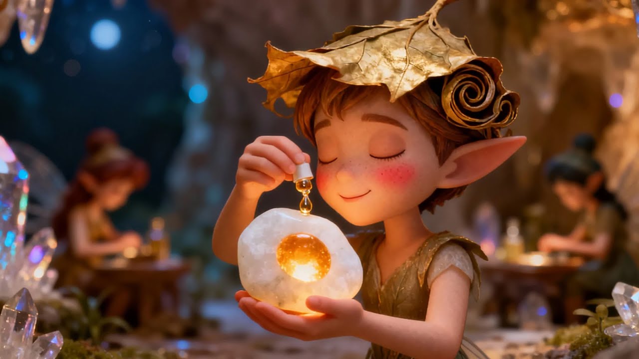 Ghibli Sprites Bottle the SMELL of Rain into Night Lights | Cozy 3D Animation |A Relaxing Short Film