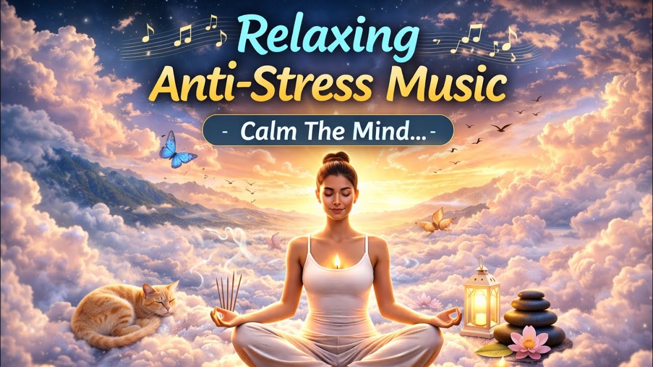 10 - 15 mins Relaxing Anti-Stress Music ☁️ Calm Mind & Release Anxiety | Peaceful Healing Sounds