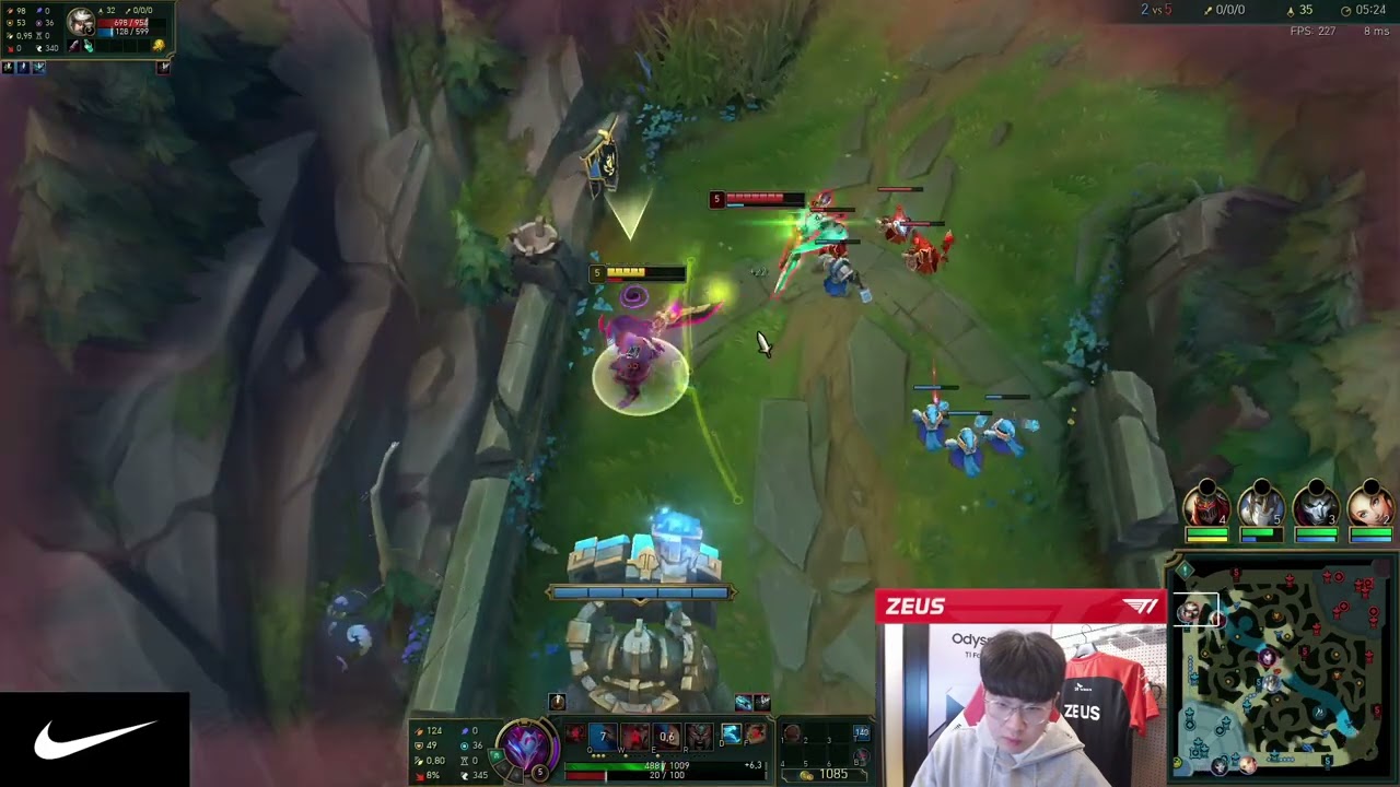 Full Live Stream T1 Zeuss Korean server challenge rank 20/03/2022 Twitch.tv