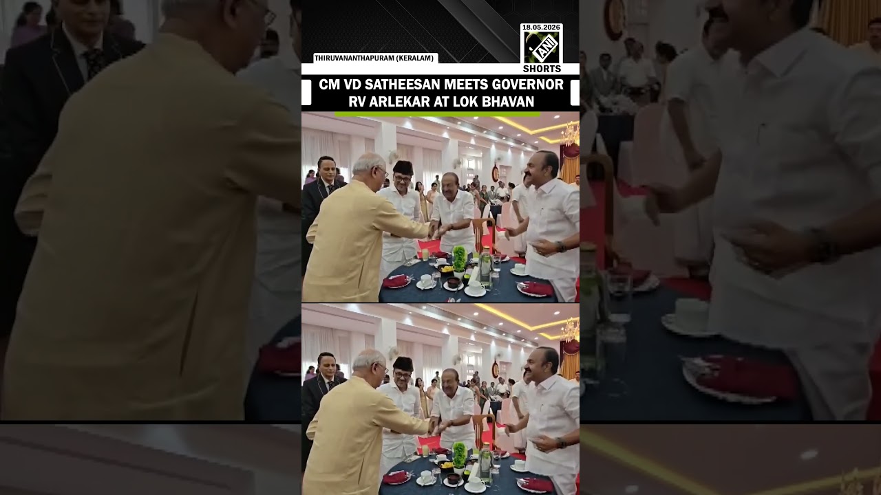 Keralam CM VD Satheesan and Newly Sworn-In Cabinet Ministers Meet Governor RV Arlekar at Lok Bhavan