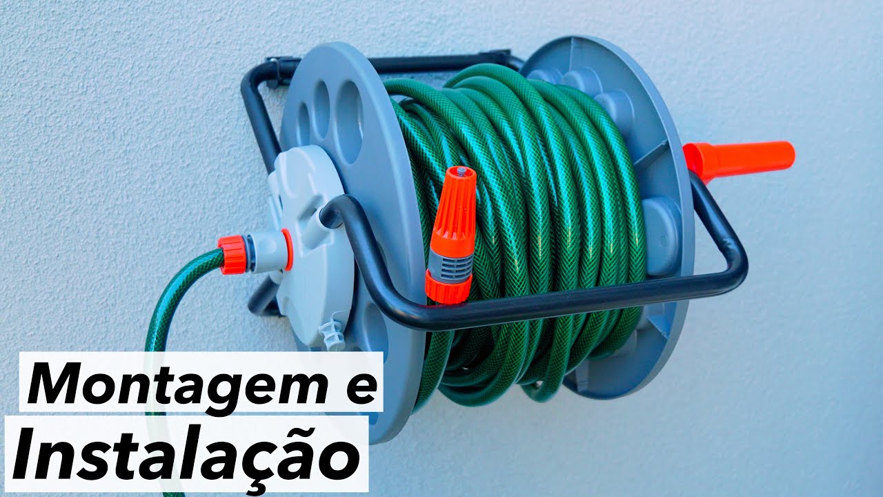 Suporte Enrolador para Mangueira Tramontina Instalação passo a passo / 30m de mangueira Tramontina