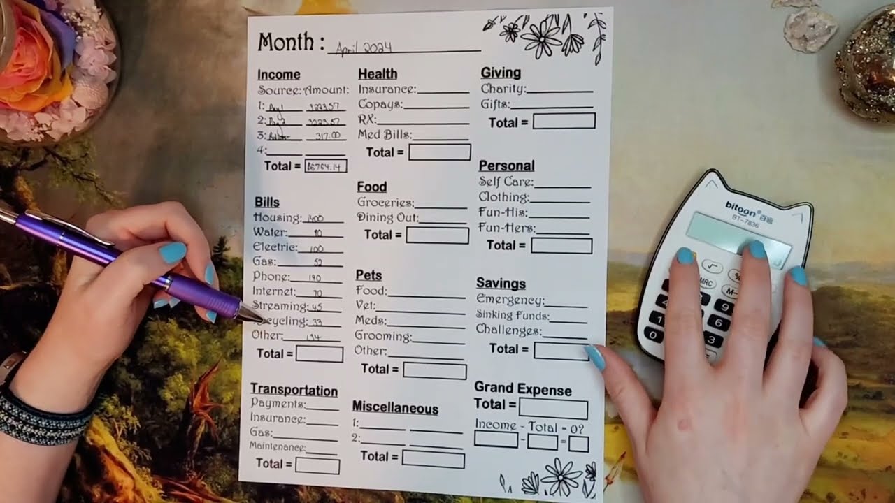 Budget with Me April 2024 | Monthly Budgeting | Zero-Based Budget