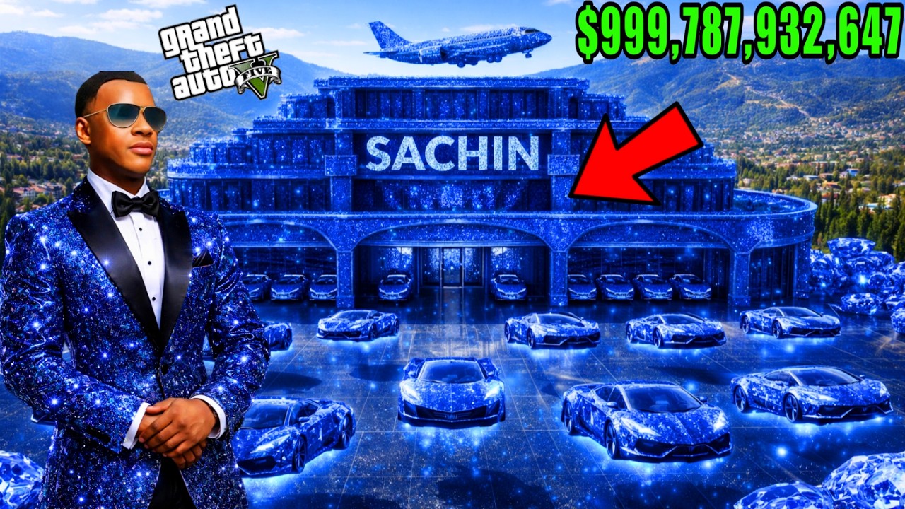 Franklin Or Shinchan Touch Anything Become Diamond Gold in GTA 5