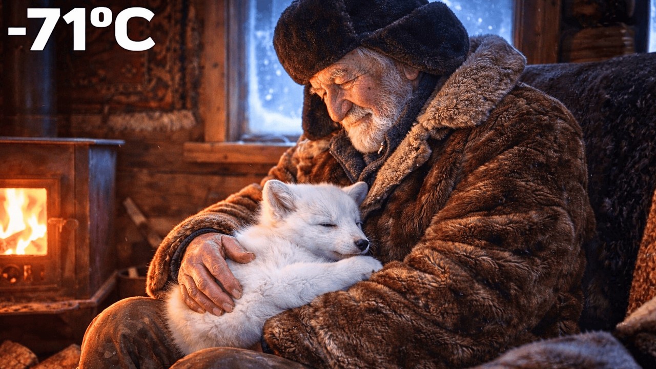At −71°C, an Old Man Saves a Dying Arctic Fox Cub in Siberia