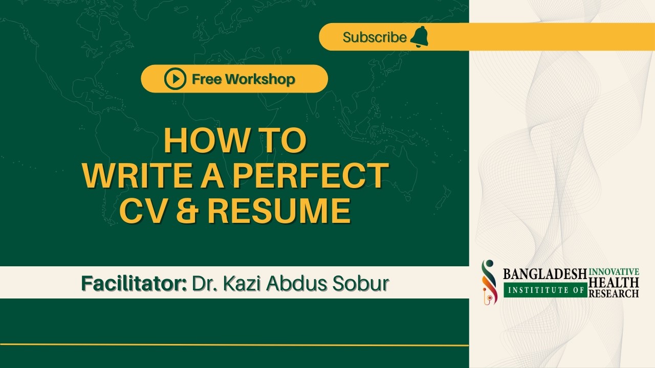 How to Write a Perfect CV & Resume | International Free Workshop 2026 Series | BIIHR