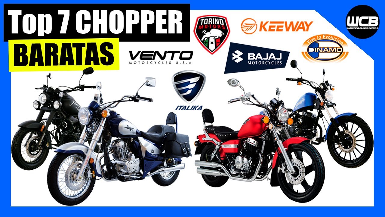 TOP 7 Motos CHOPPER BARATAS en México 🇲🇽 | BAJA CILINDRADA | 2024