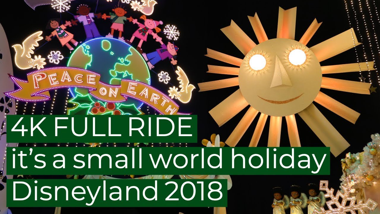 4K it's a small world Holiday at Disneyland Resort
