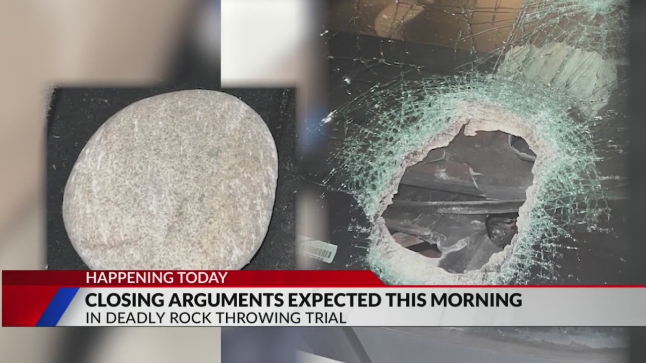 Closing arguments for deadly rock throwing trial