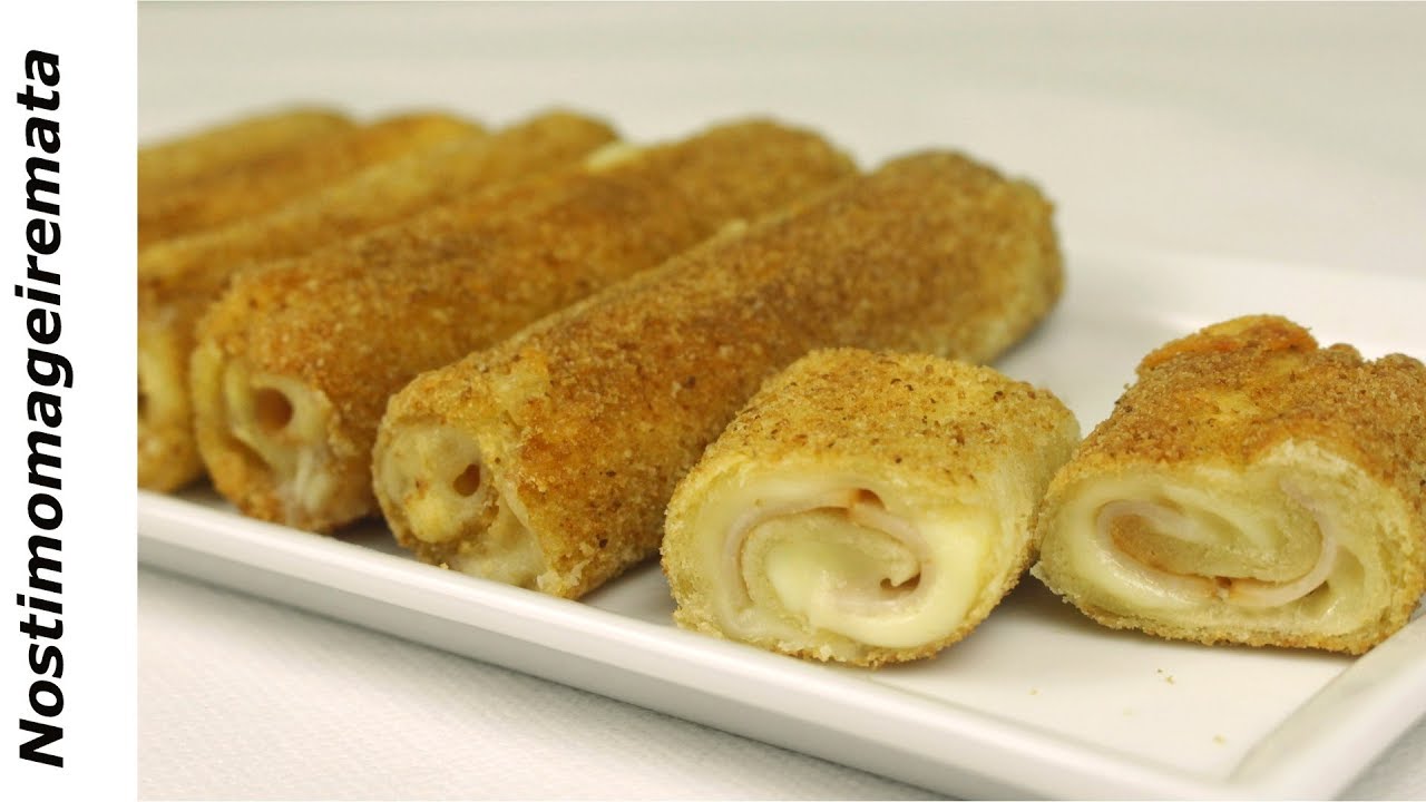 Απλό πεντανόστιμο πρωϊνό σε 10 λεπτά.Τραγανά ρολά  με ζαμπόν και τυρί