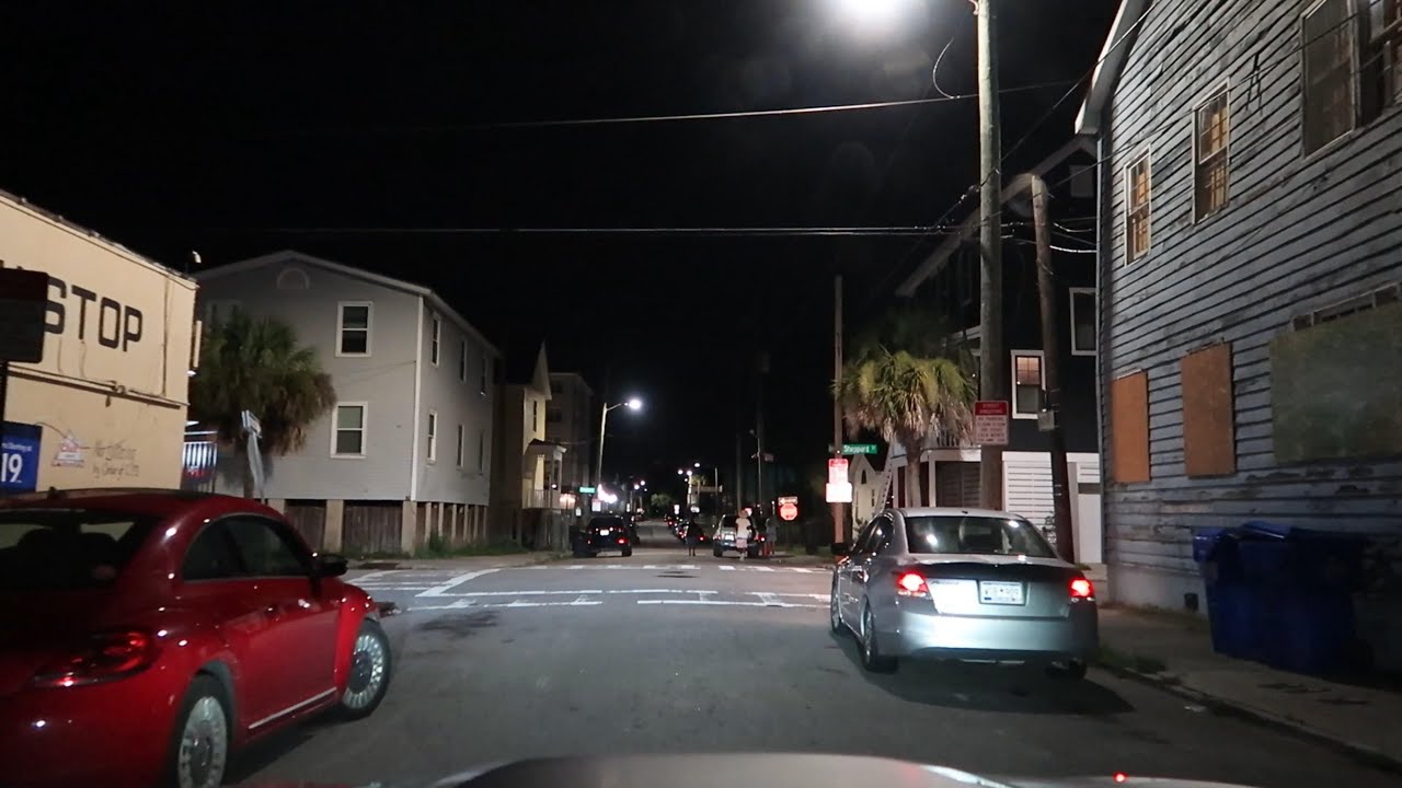 CHARLESTON SOUTH CAROLINA HOODS AT NIGHT