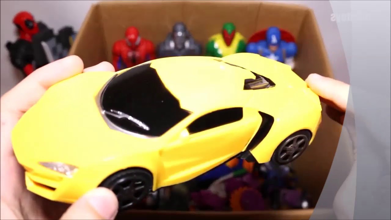 Big Box of Toys Marvel Mashers, Cars, Deadpool, Wolverine Action Figures and Much More