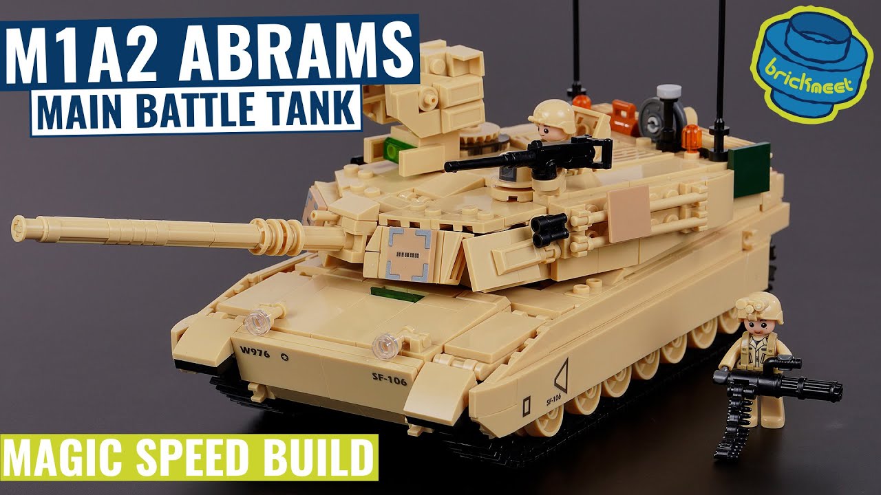 ModelBricks M1A2 Abrams MBT - Sluban B0892 (Speed Build Review)