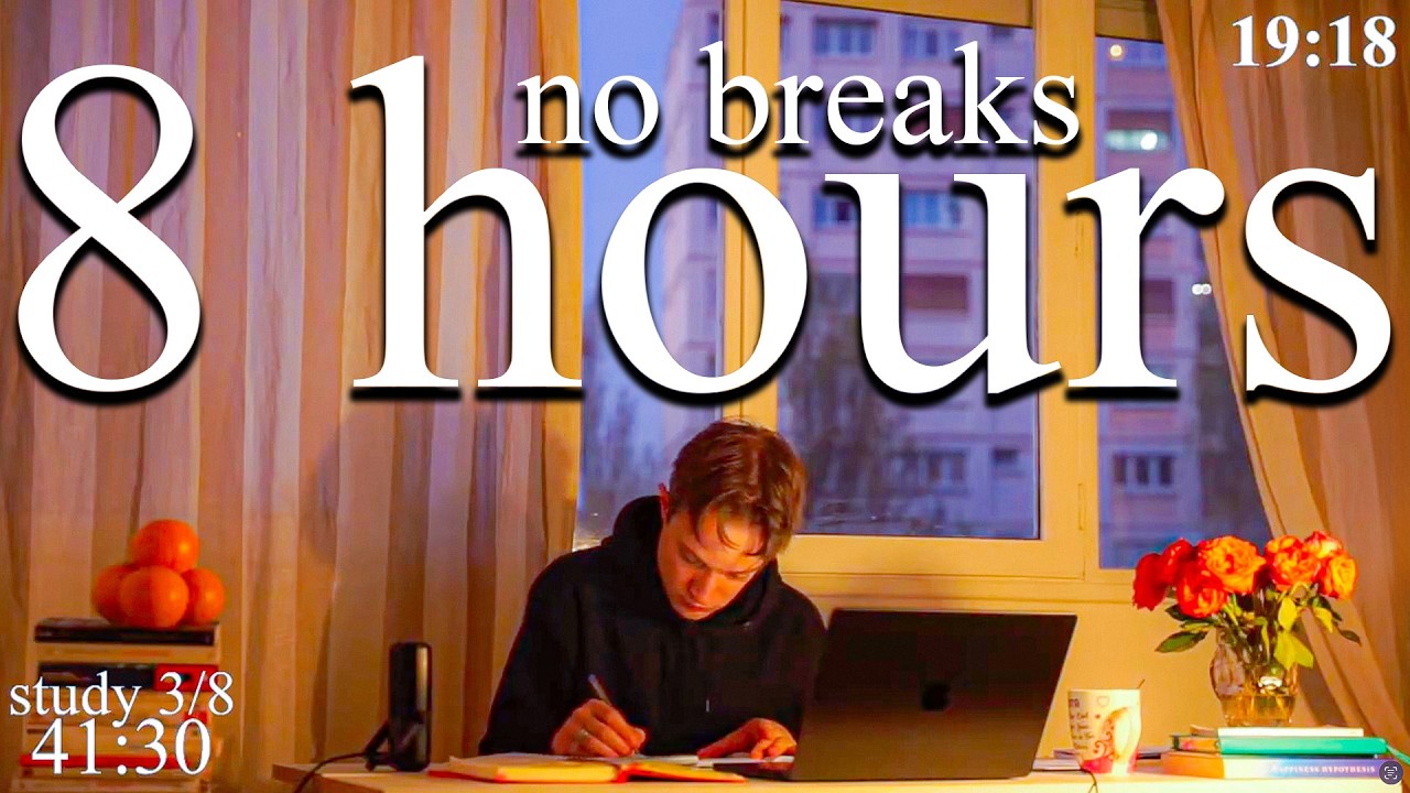 LIVE-SPECIAL | 8-HOUR study with me WITHOUT BREAKS 📚⛈️ rain & thunder sounds