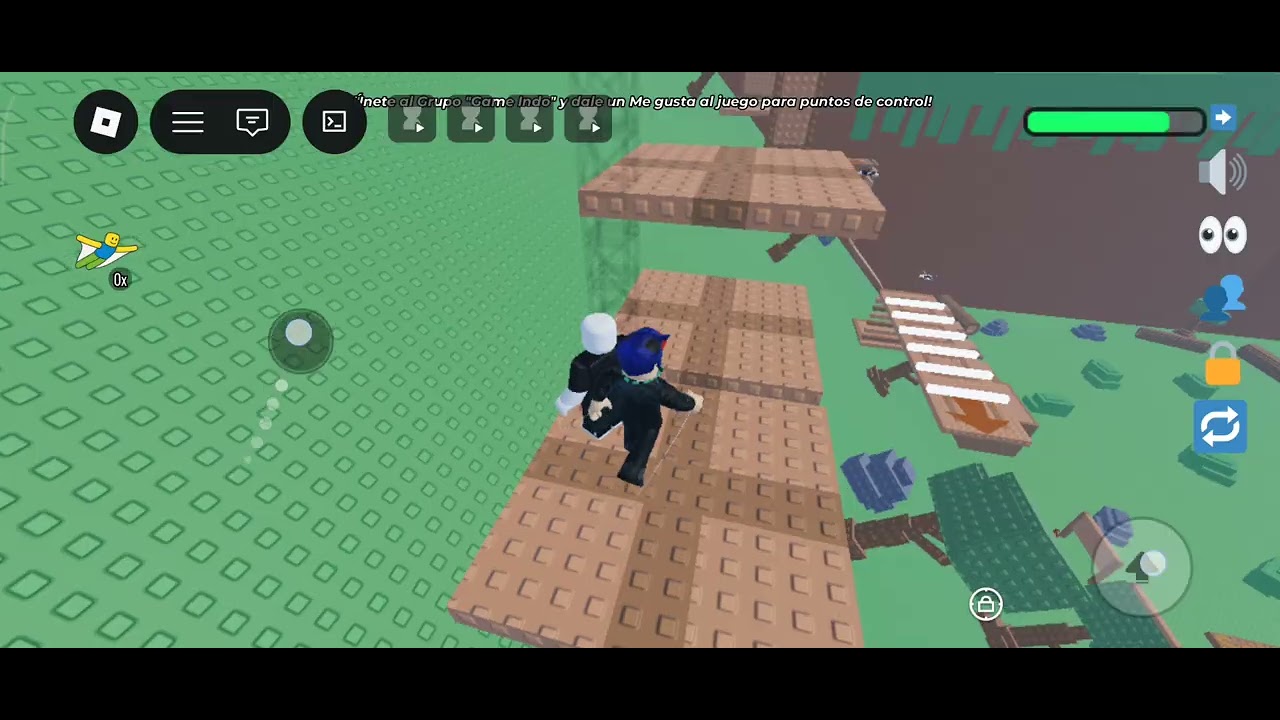 Suviendo la torre de volar en roblox