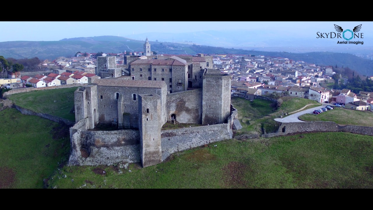 Aerial footage Castello Normanno Melfi (Pz) 4k